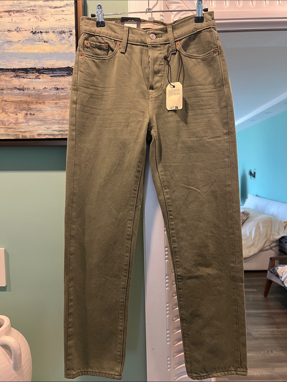 Levi's Olive Straight-Leg Women's Jeans